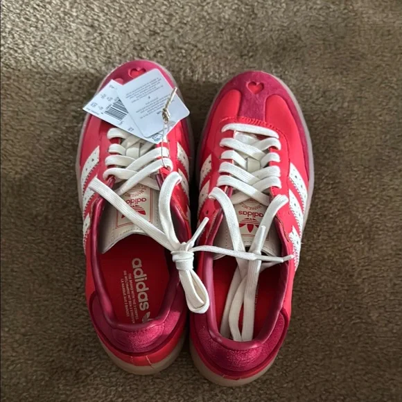 Adidas Samba Red and White Sneakers - Picture 3 of 4
